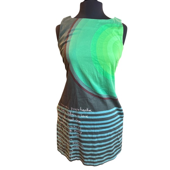 Desigual Dresses & Skirts - Desigual Graphic Art Dress Risque Typography Print Pockets Dress Size 40 (M)